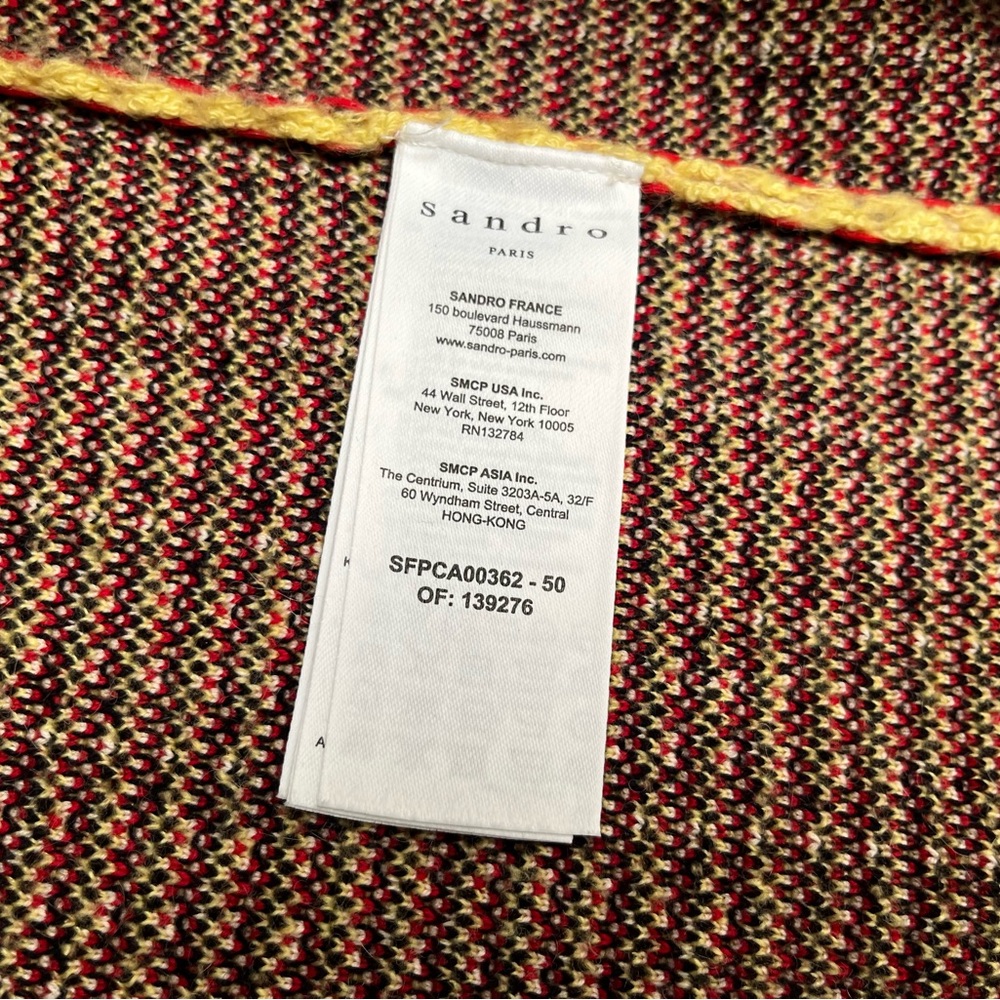 Sandro Blaise Tweed Overshirt-Style Cardigan - Picture 5 of 7